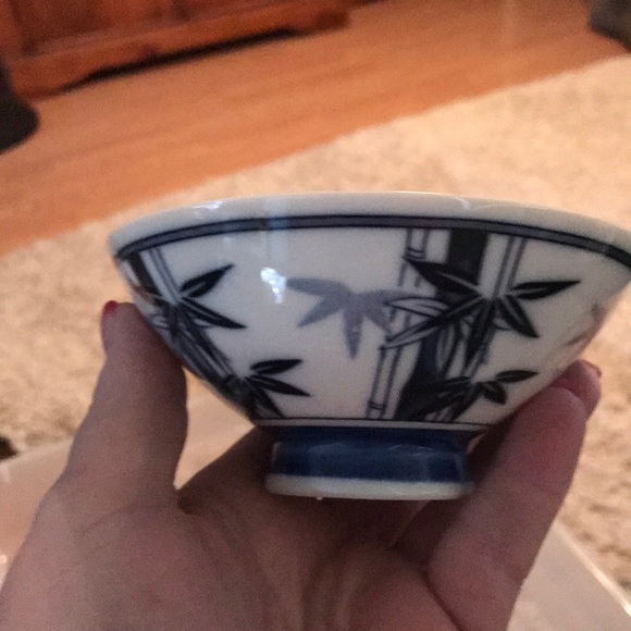 Ceramic oriental bowl set - Picture 1 of 5